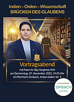 Logo Indienvortrag: Glaube, Orden, Wissenschaft