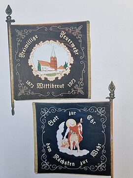Banner 150. Jähriges Gründungsfest der Freiwilligen Feuerwehr Wittibreut