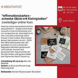 Banner Online: Affirmationskarten - schenke Glück mit Kleinigkeiten 